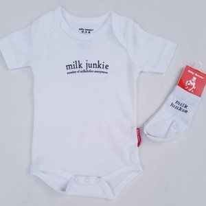 Silly Souls Milk Junkie Onsie & Sock Set
